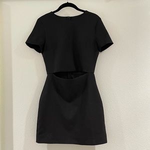 Black dress with peekaboo slit